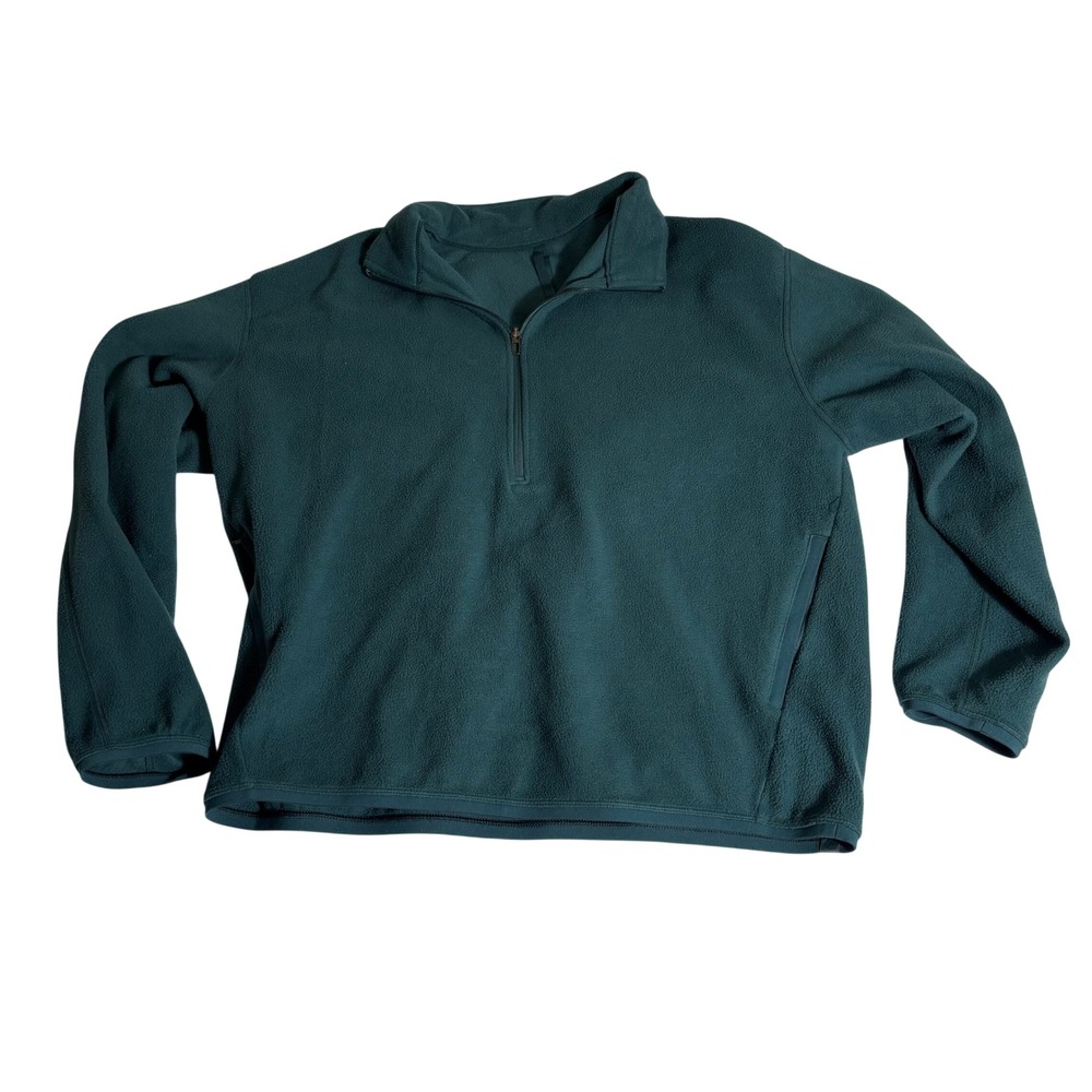 Lululemon Mens Oversized Fleece Half Zip Pullover Teal Green M3DTCS Size L